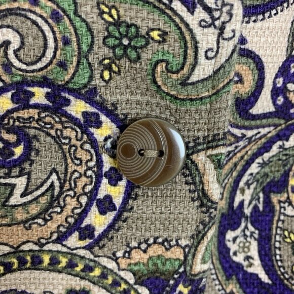 Coldwater Creek Womens S Blazer Coat Jacket Paisley Brown Work Office Topper - Picture 6 of 15